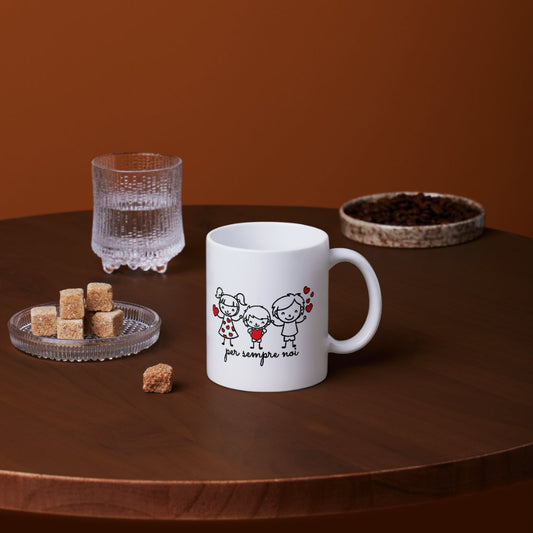 Mug personalizzata Per Sempre Noi con famiglia e figlio