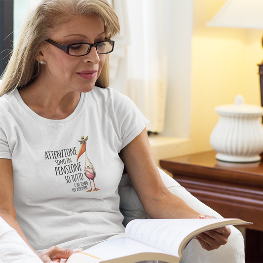 T-shirt Attenzione Sono in Pensione