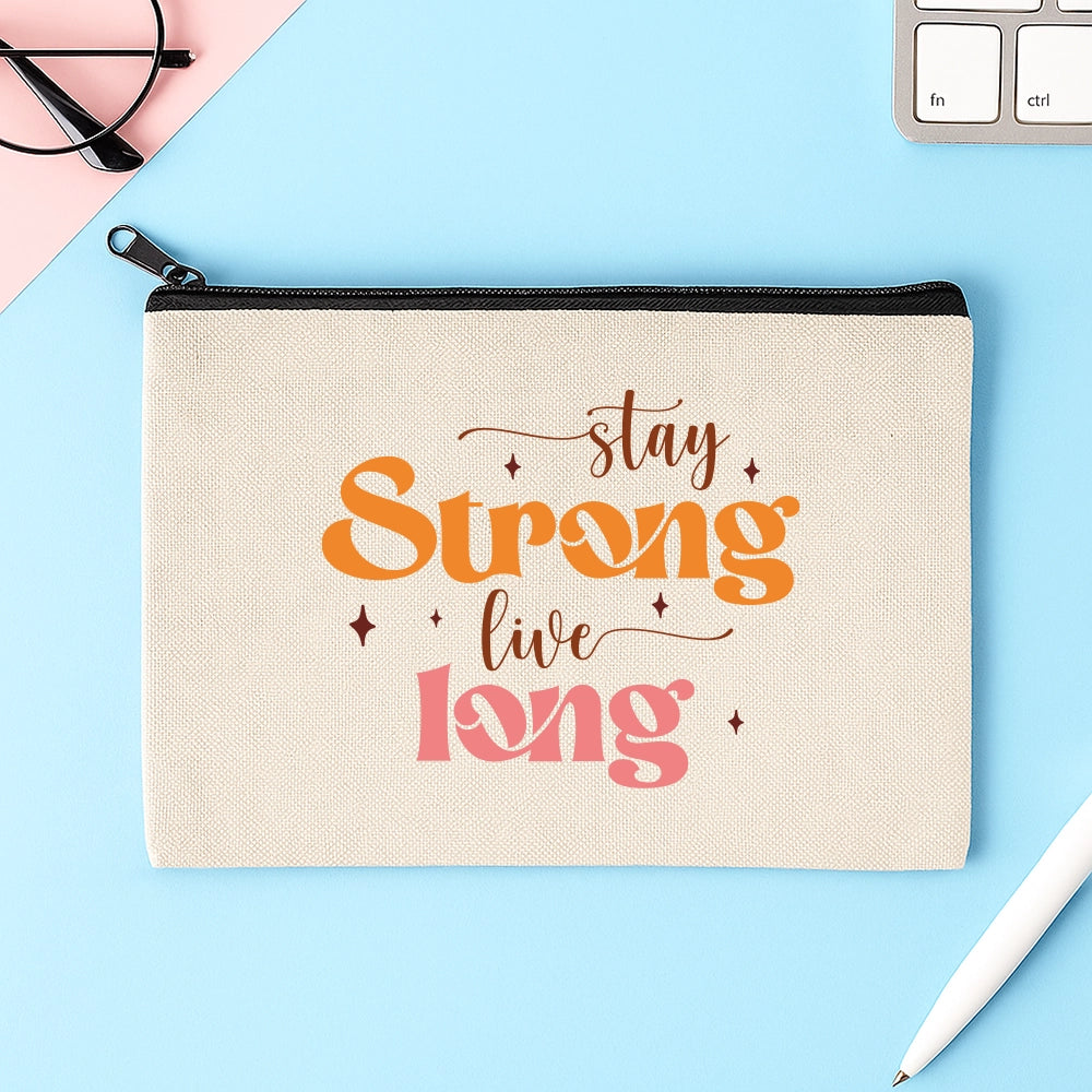 Pochette in canvas con cerniera