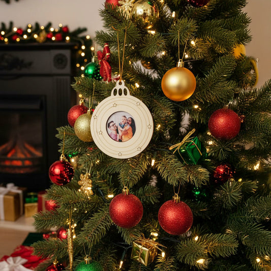 Cornice foto in legno natalizia