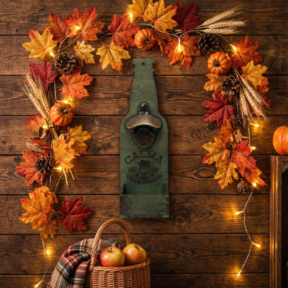 Apribottiglie da Muro in Legno con Incisione Laser – Stile Vintage