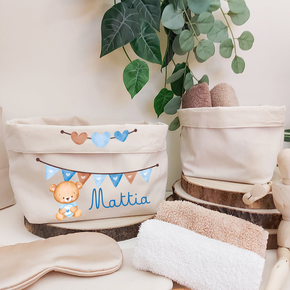 Cestino Multiuso in Canvas LARGE personalizzato