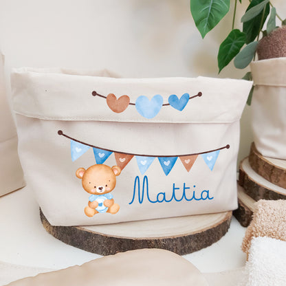 Cestino Multiuso in Canvas LARGE personalizzato