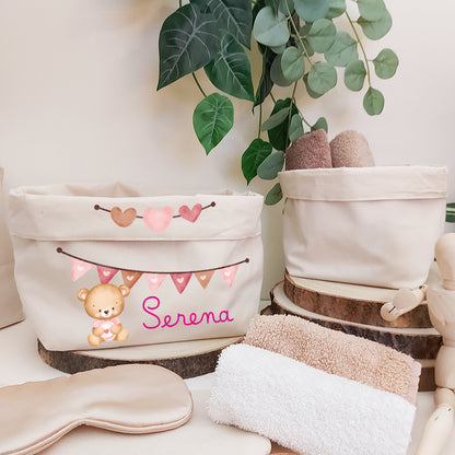 Cestino Multiuso in Canvas LARGE personalizzato