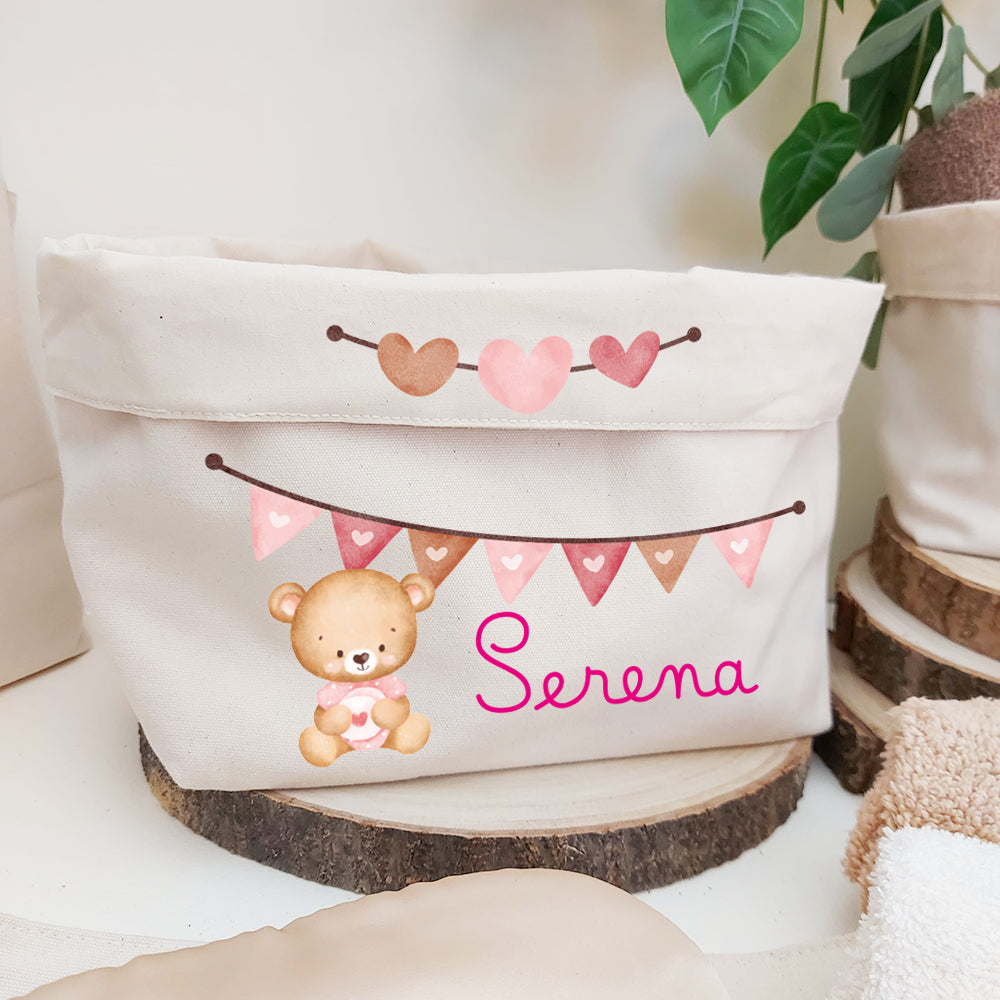 Cestino Multiuso in Canvas LARGE personalizzato