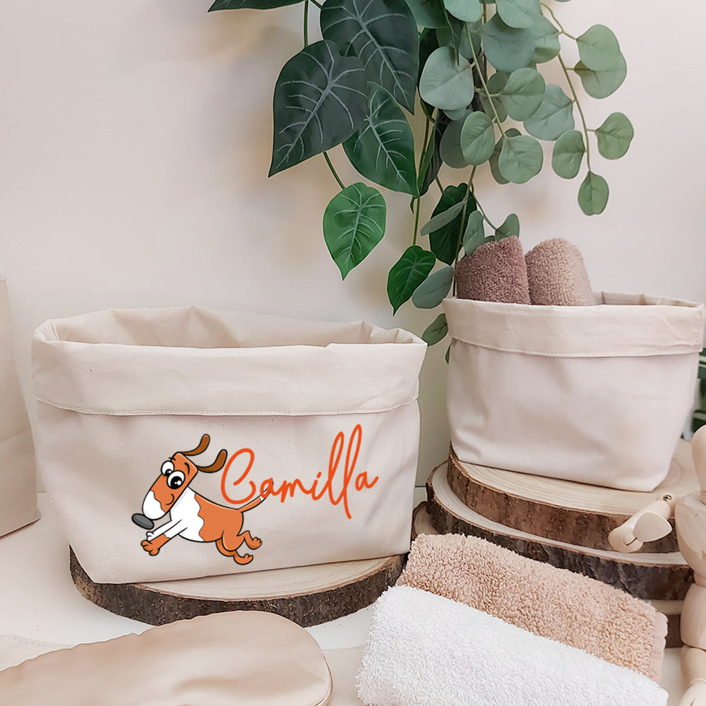 Cestino Multiuso in Canvas LARGE personalizzato