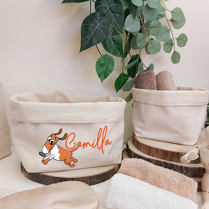 Cestino Multiuso in Canvas LARGE personalizzato