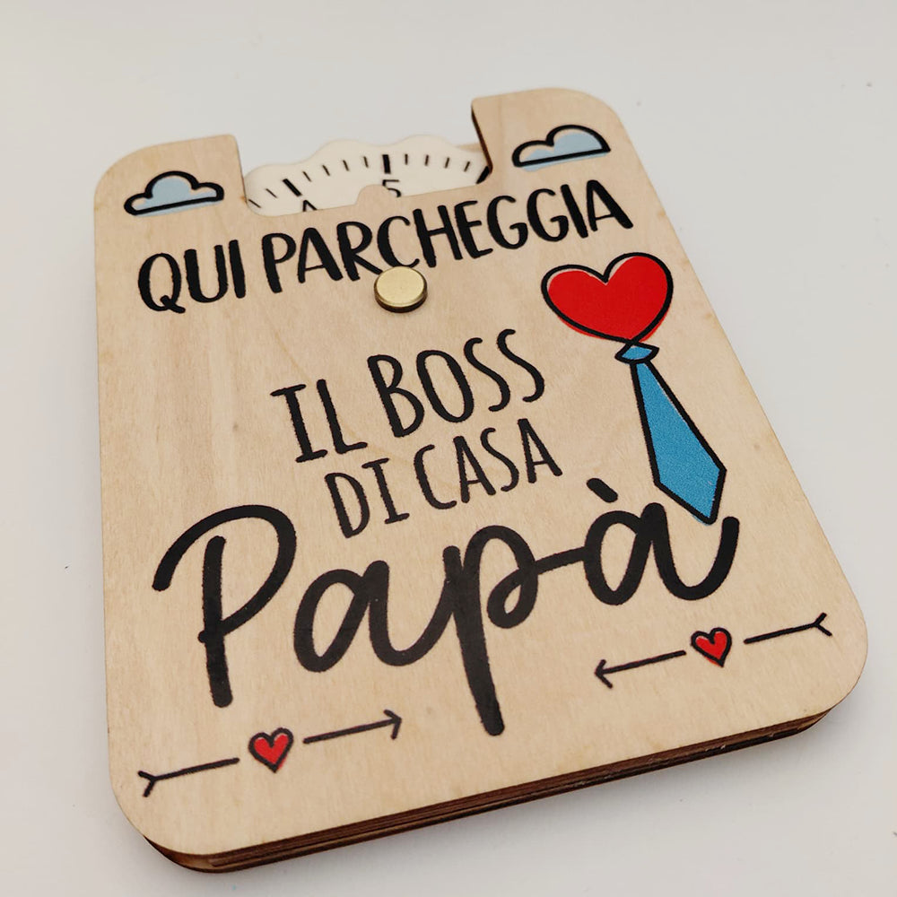Disco Orario Papà in legno personalizzato