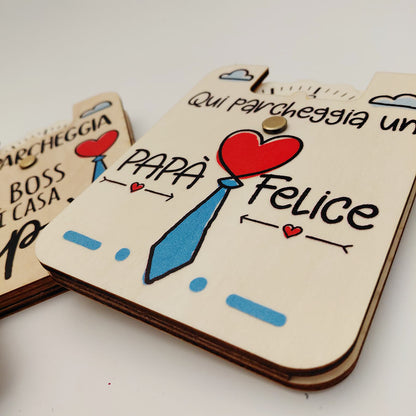 Disco Orario Papà in legno personalizzato