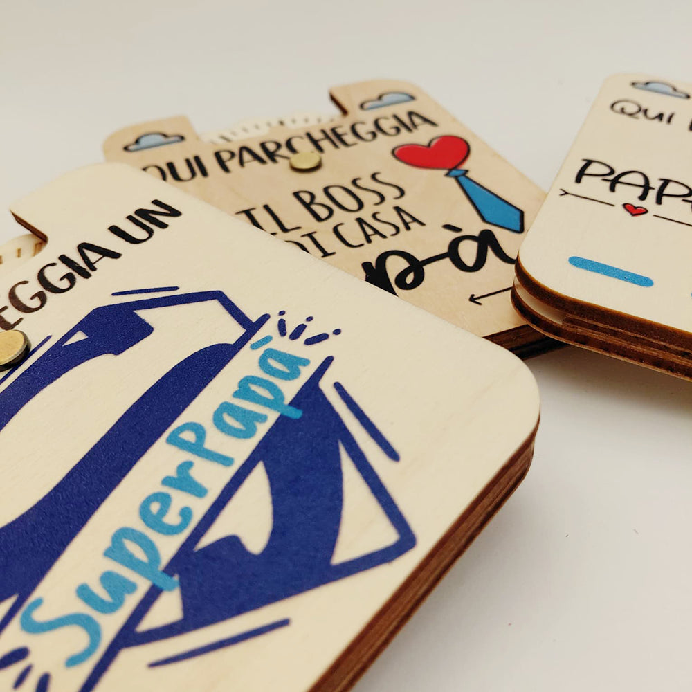 Disco Orario Papà in legno personalizzato