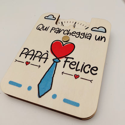 Disco Orario Papà in legno personalizzato