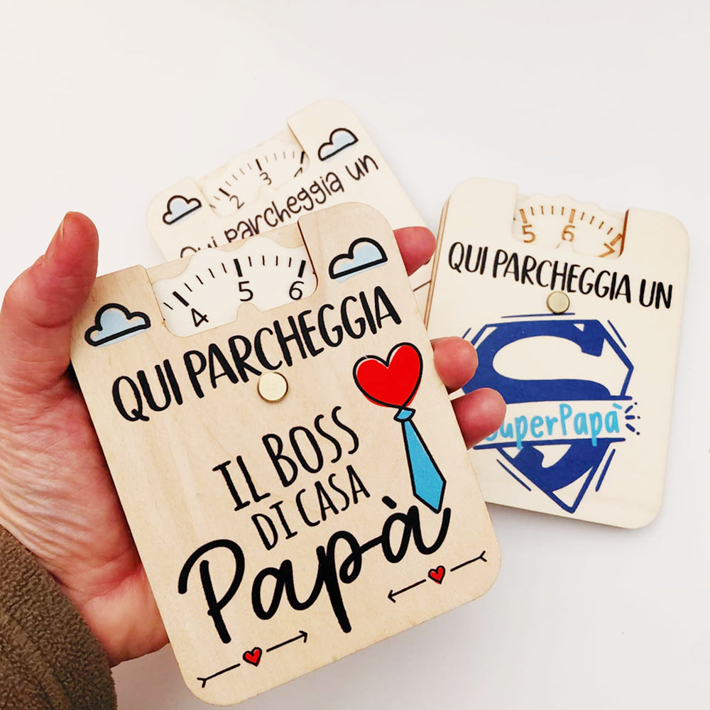 Disco Orario Papà in legno personalizzato