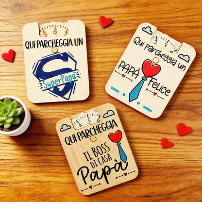 Disco Orario Papà in legno personalizzato