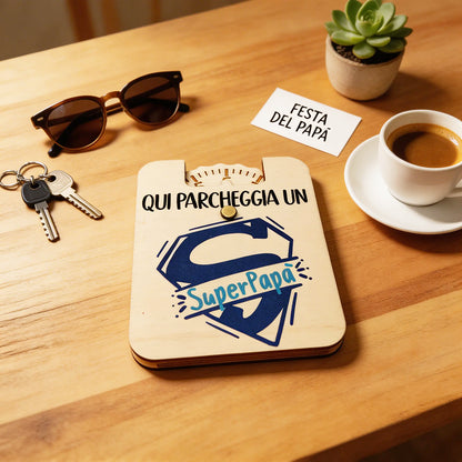 Disco Orario Papà in legno personalizzato