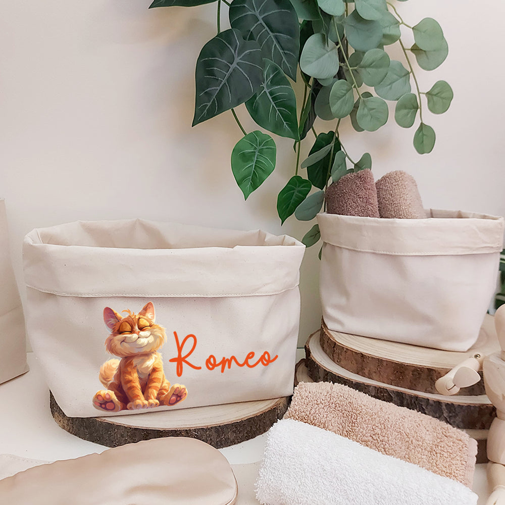 Cestino Multiuso in Canvas LARGE personalizzato
