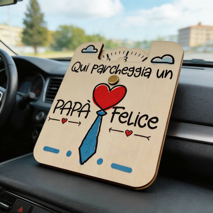 Disco Orario Papà in legno personalizzato