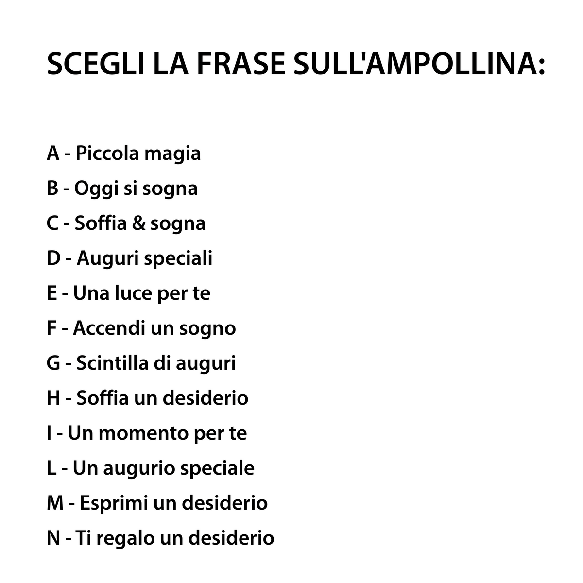 Piccola Magia – Ampollina dei Desideri con candelina - C