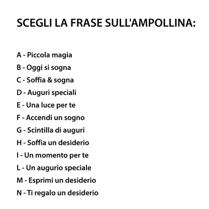 Piccola Magia – Ampollina dei Desideri con candelina - C