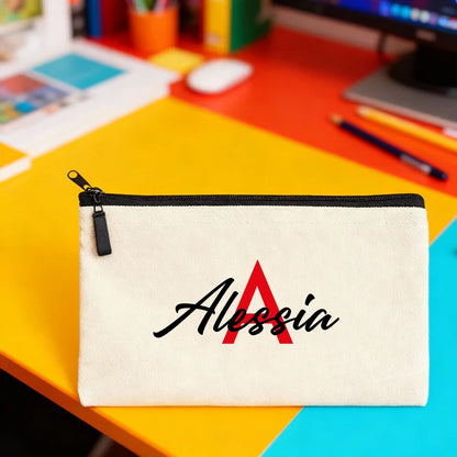 astuccio pochette in canvas personalizzato