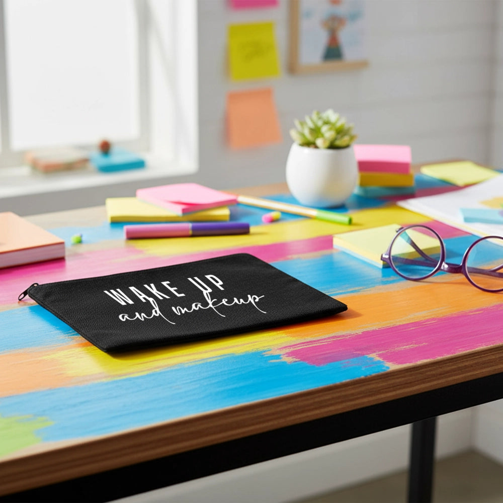 astuccio pochette in canvas personalizzato