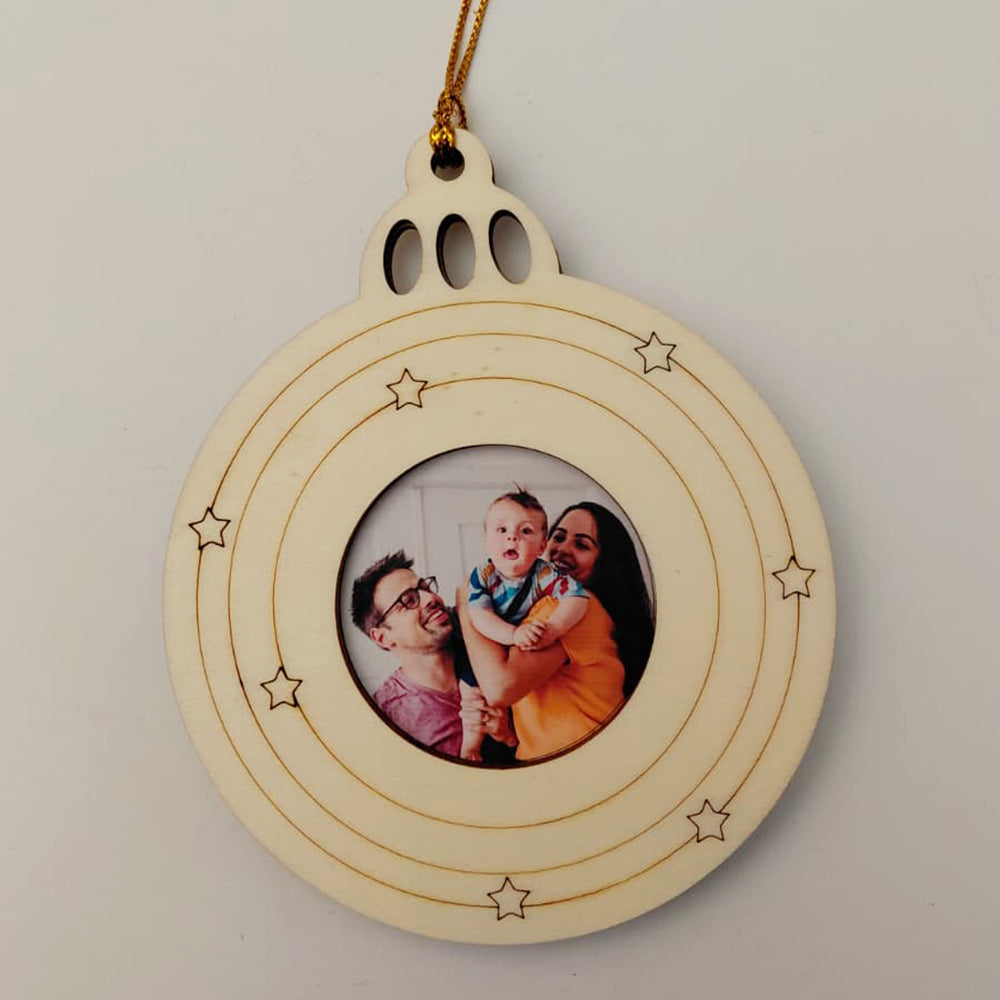 Cornice foto in legno natalizia