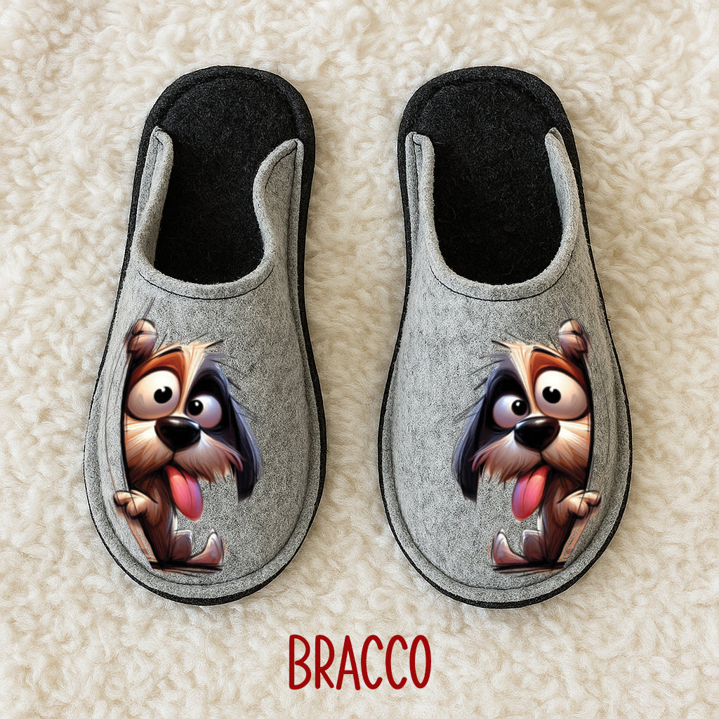 Ciabatte in feltro di lana - antiscivolo - personalizzate