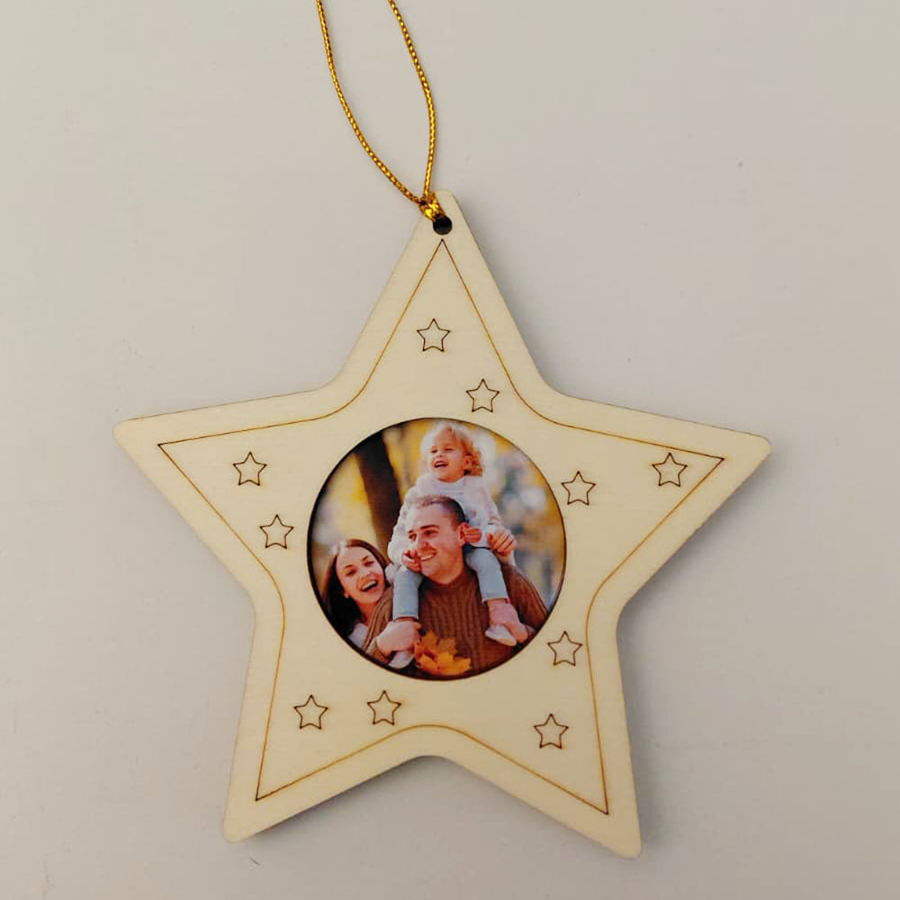 Cornice foto in legno natalizia