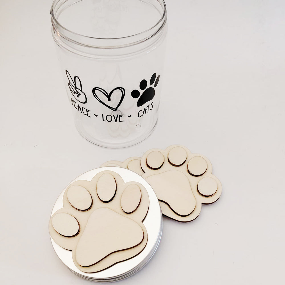 Barattolo porta biscotti cane o gatto personalizzato con nome - C