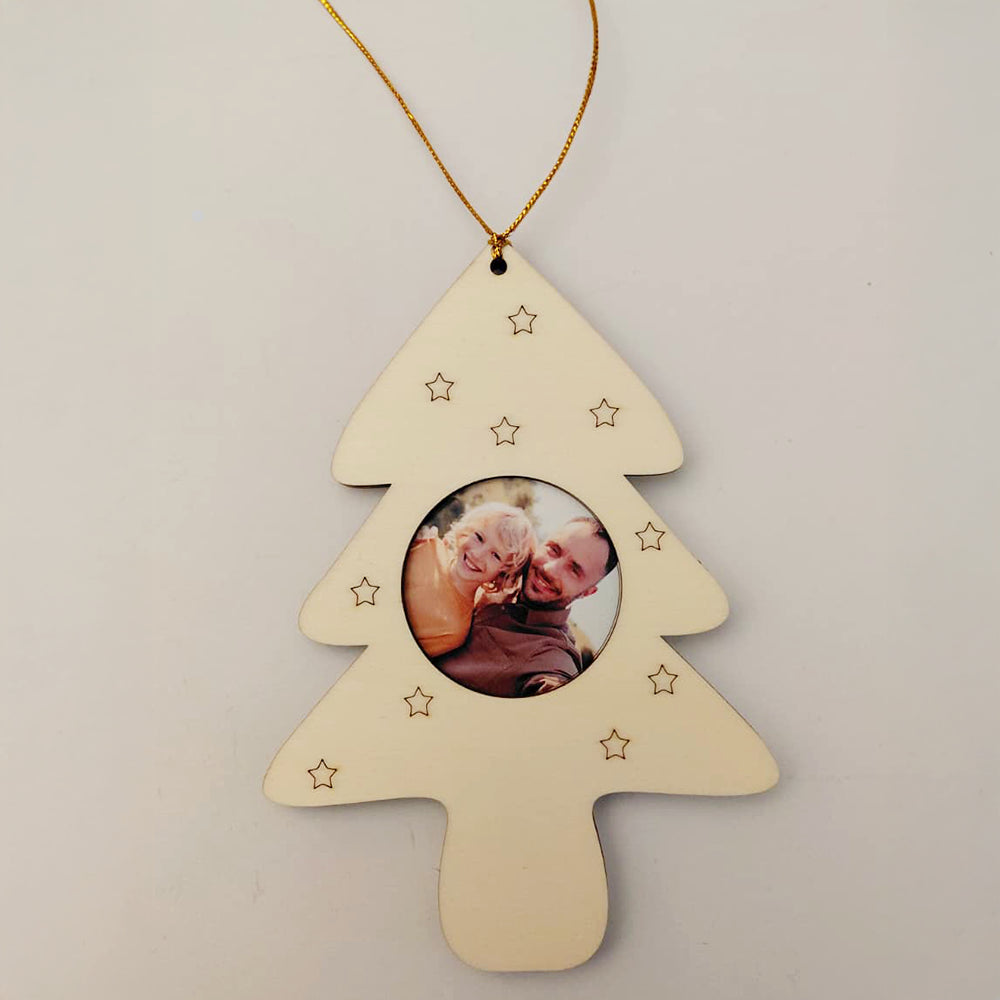 Cornice foto in legno natalizia