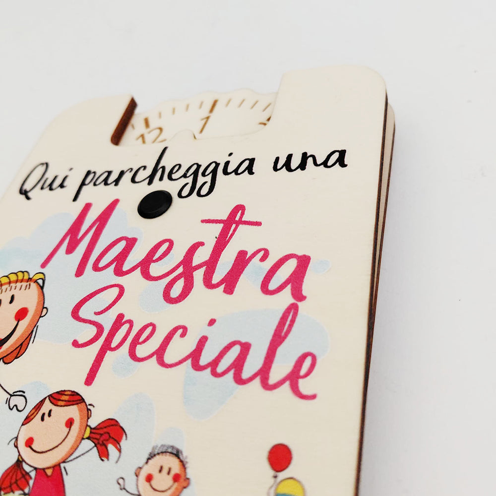 Disco orario in legno per maestra e maestro, regalo di fine anno scolastico