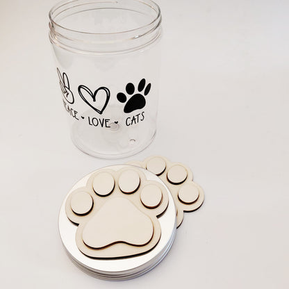 Barattolo porta biscotti cane o gatto personalizzato con nome - C