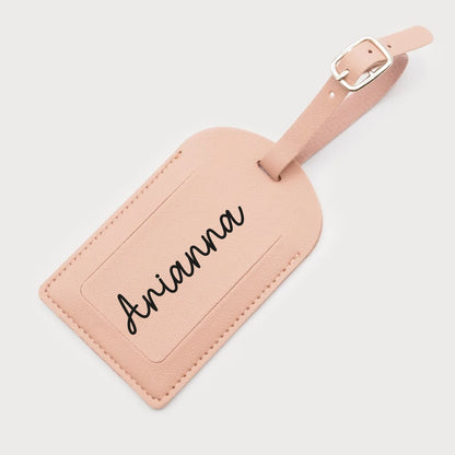 etichetta bagaglio personalizzata rosa