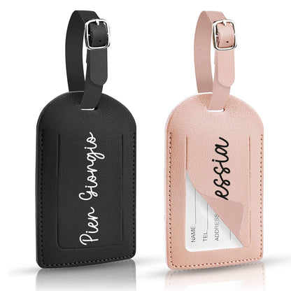 Etichetta per bagagli in pelle PU