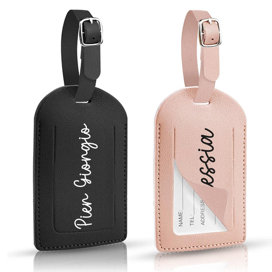Etichetta per bagagli in pelle PU