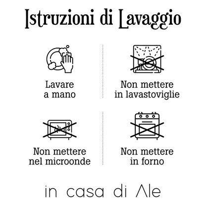 Istruzioni di lavaggio della mug