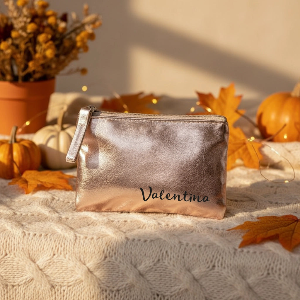 mini pochette oro personalizzata
