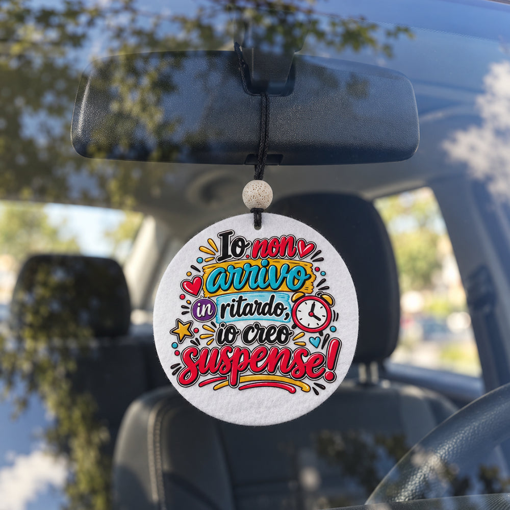 Profumatore auto personalizzato in feltro – Frasi divertenti