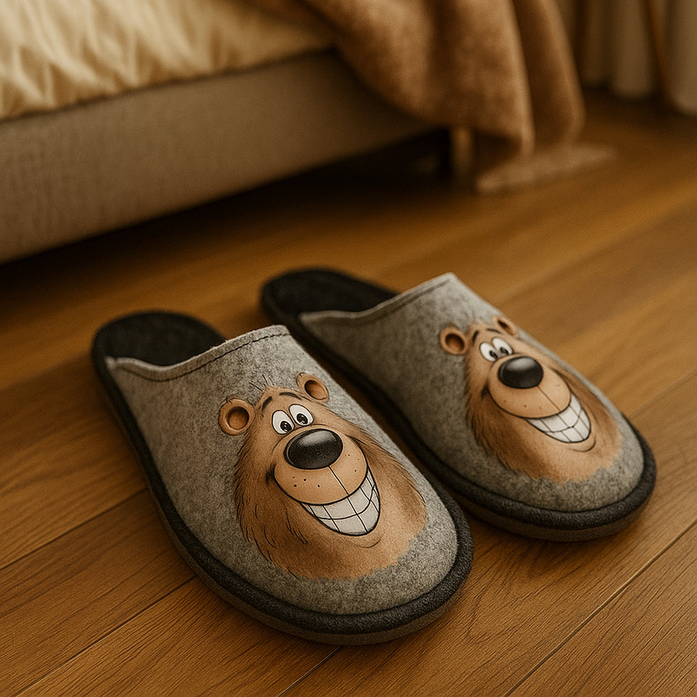 Ciabatte in feltro di lana - antiscivolo - personalizzate