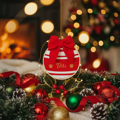 Pallina Natalizia su mini telaio - personalizzata