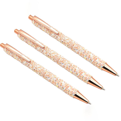 penne glitter eleganti con inchiostro nero punta 1 mm