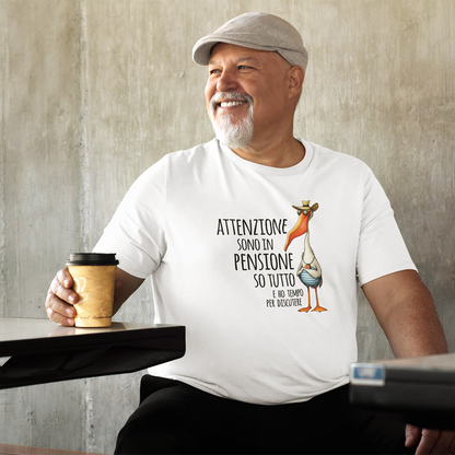 T-shirt Attenzione Sono in Pensione