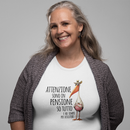 T-shirt Attenzione Sono in Pensione