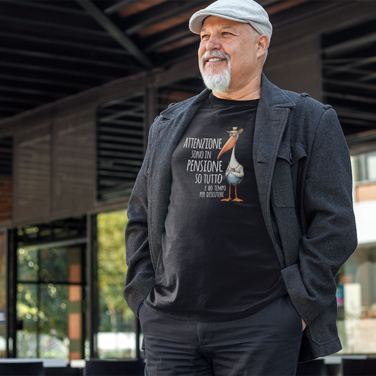 T-shirt Attenzione Sono in Pensione