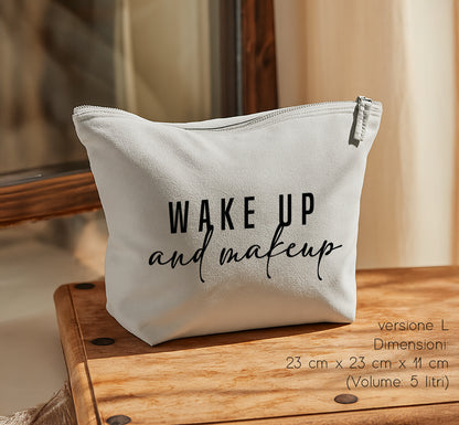 Pochette in cotone canvas personalizzabile – 3 misure, colore naturale