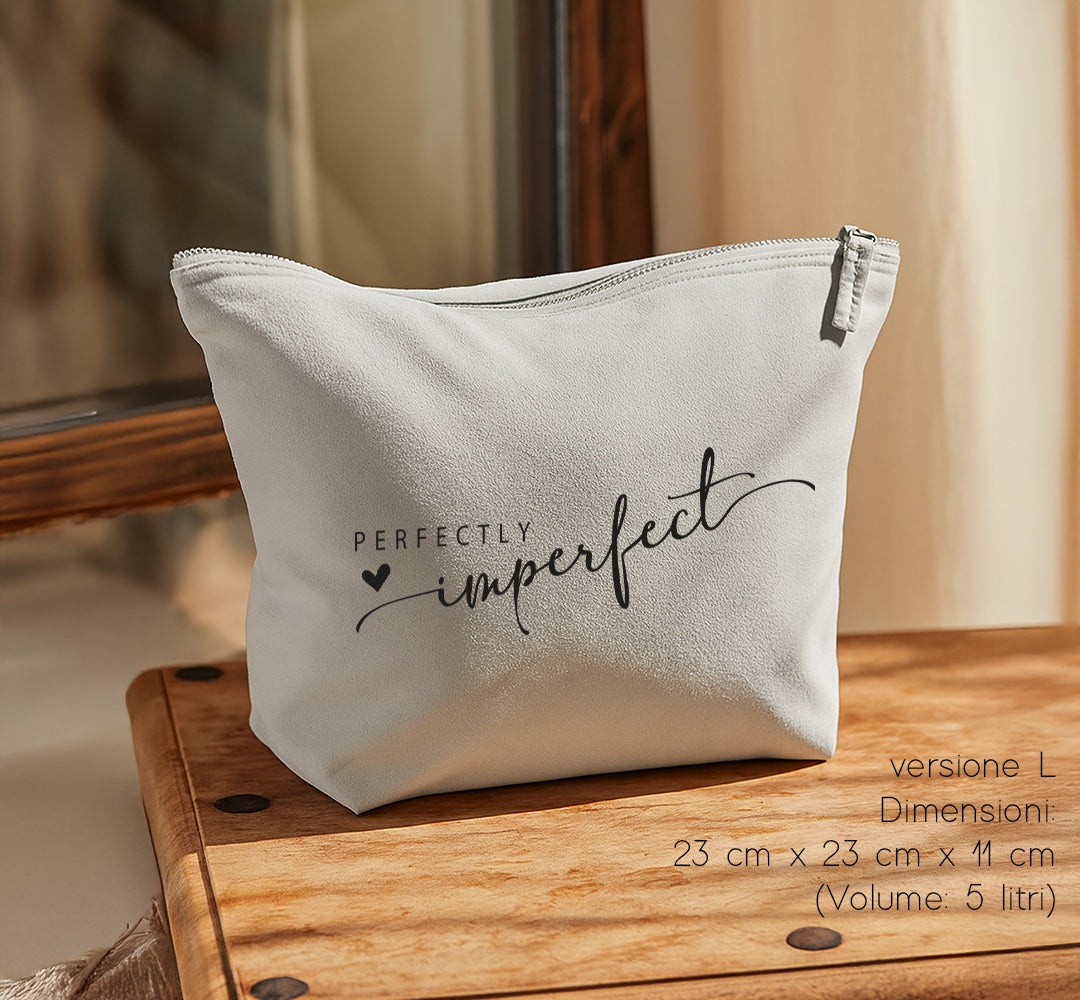 Pochette in cotone canvas personalizzabile – 3 misure, colore naturale