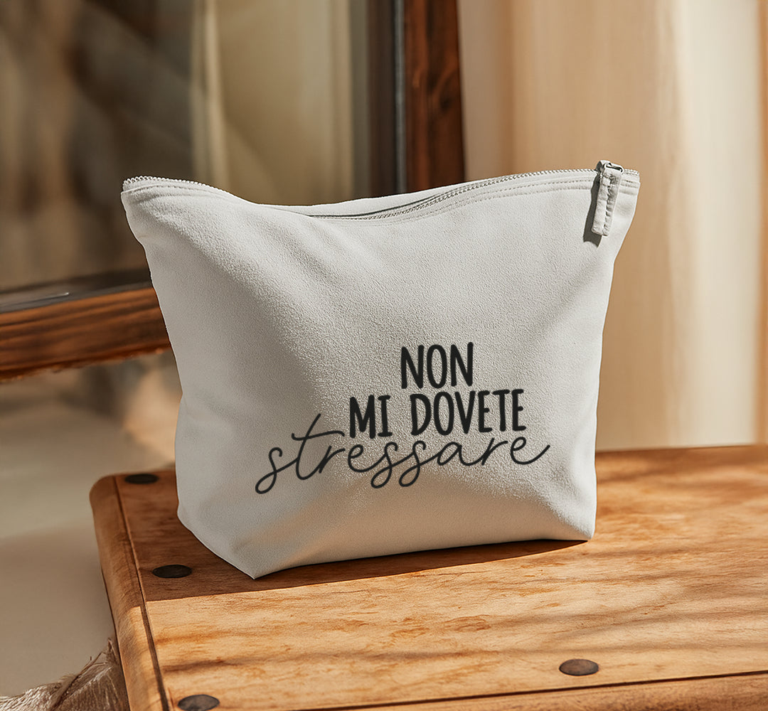 Pochette in cotone canvas personalizzabile – 3 misure, colore naturale