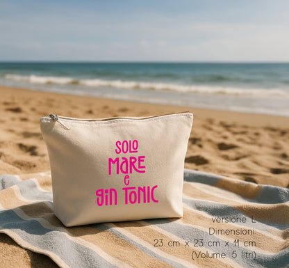 Pochette in cotone canvas personalizzabile – 3 misure, colore naturale