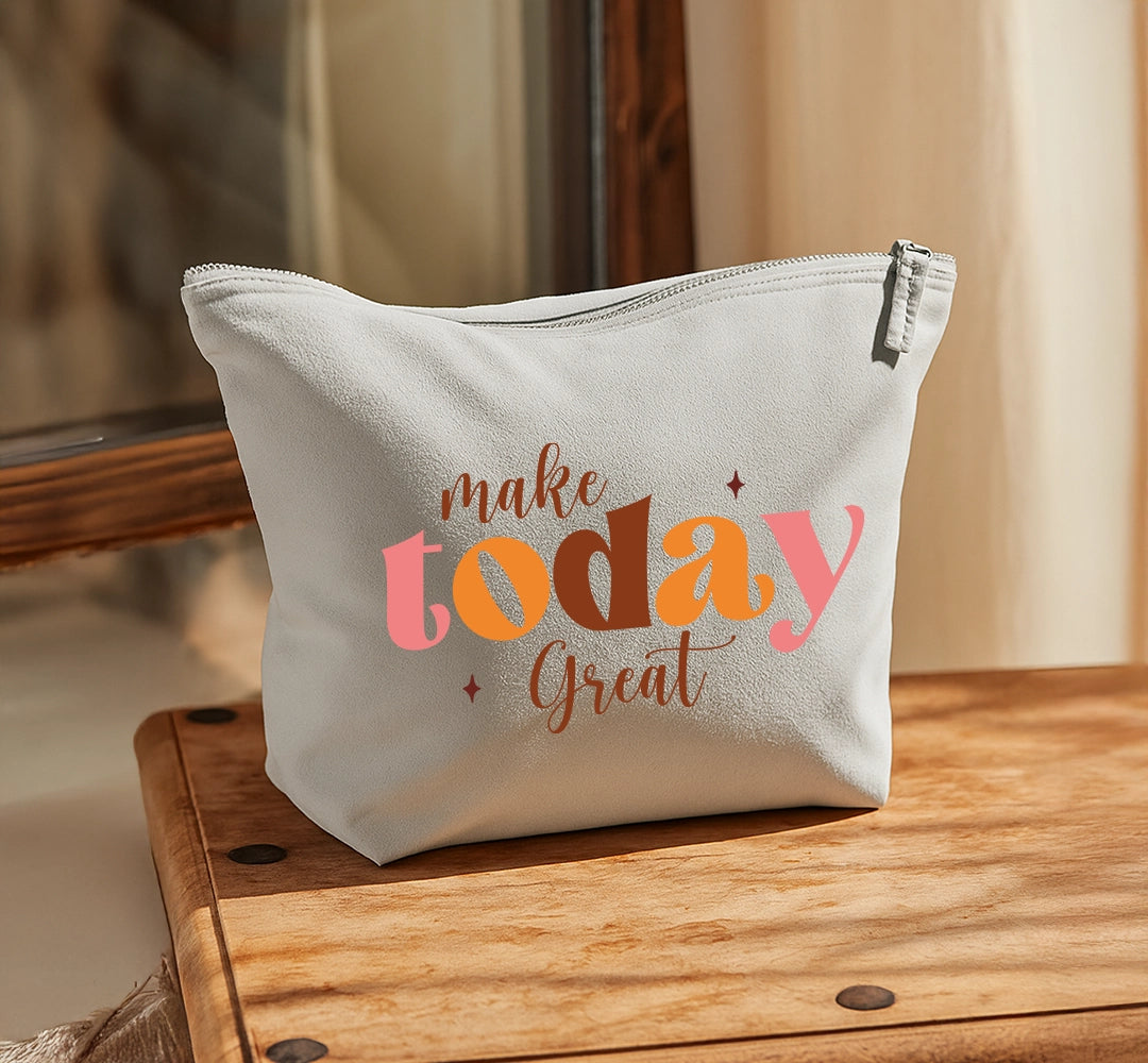 Pochette in cotone canvas personalizzabile – 3 misure, colore naturale