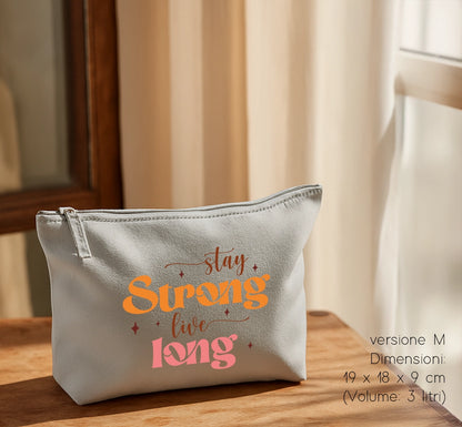 Pochette in cotone canvas personalizzabile – 3 misure, colore naturale