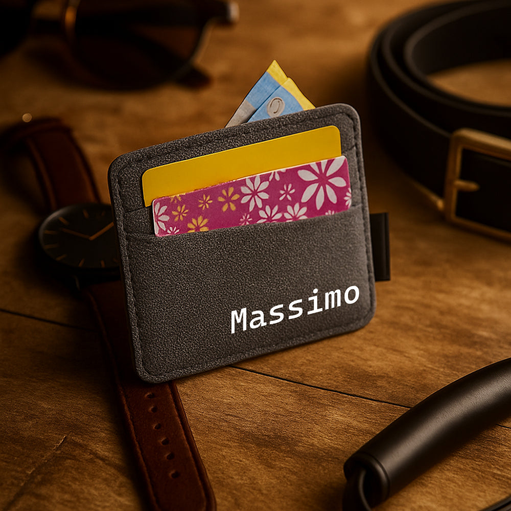 Portacarte in poliestere riciclato